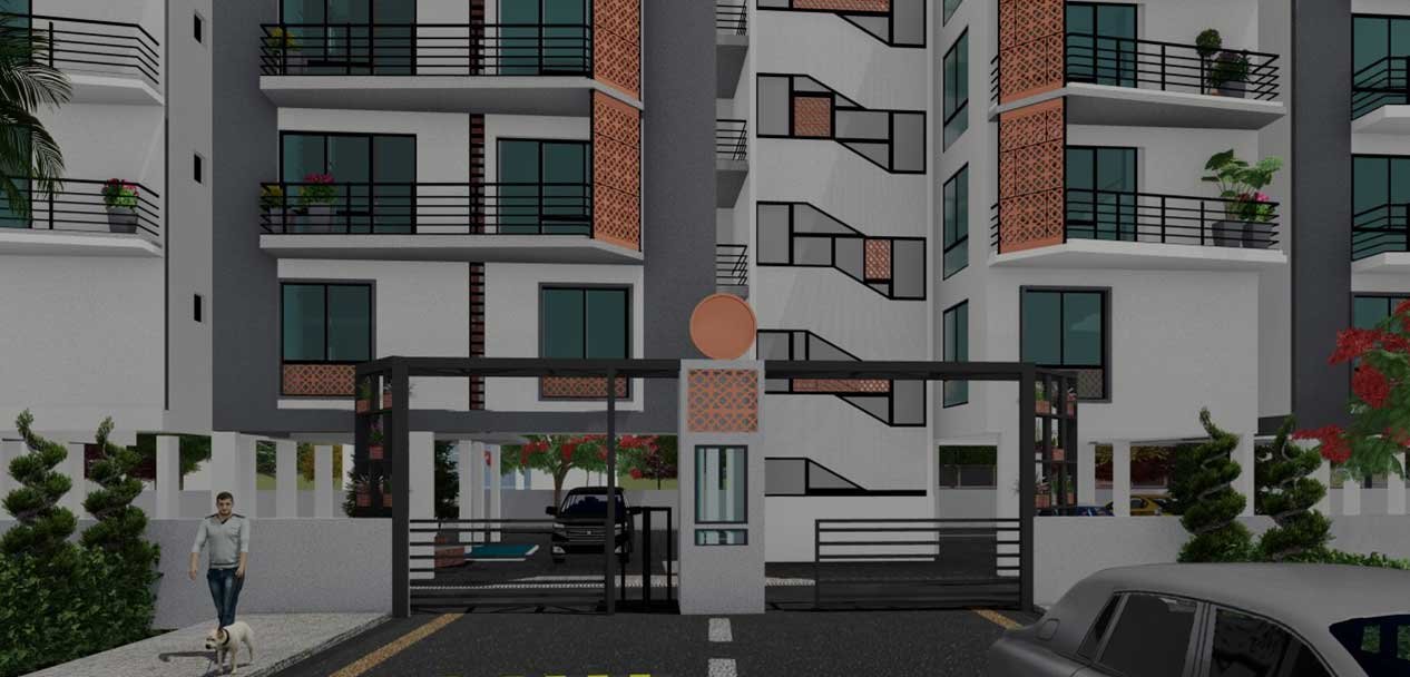 Coconest Elevation Front Architectural Elevation Drawing of Coconest, Old airport road, Bangalore